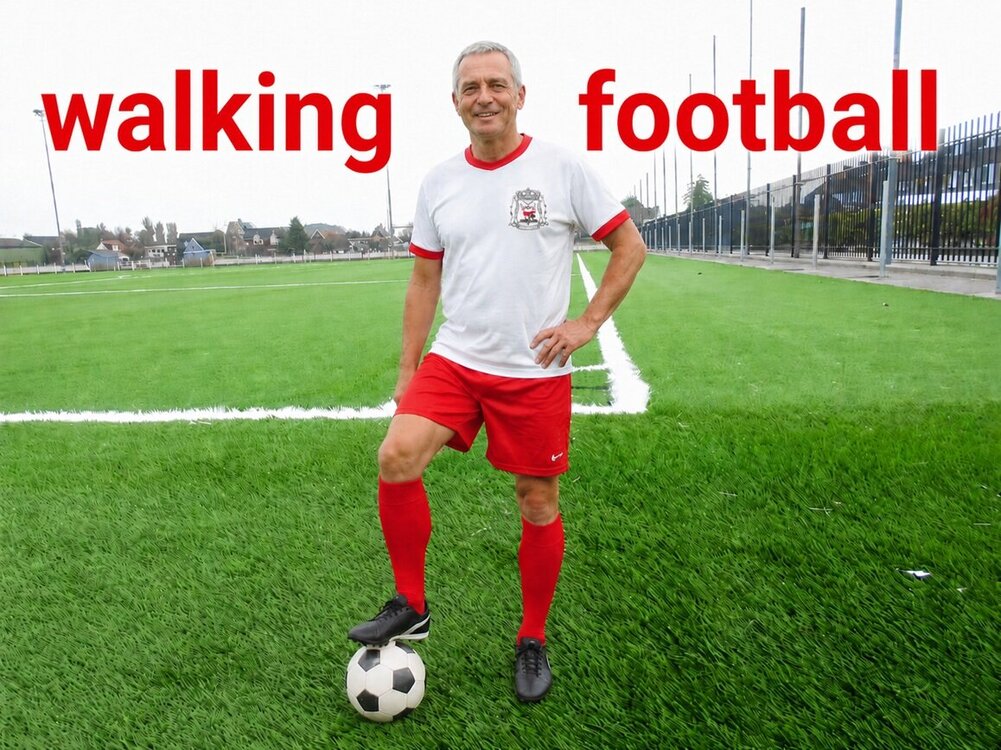 Walking Football Clinic, 4 juni as, terrein vv Bergambacht